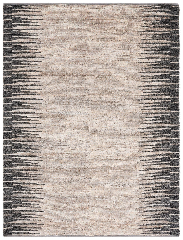 Safavieh Natural Fiber Nf953G Light Grey/Black Rug.