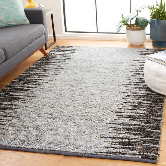 Safavieh Natural Fiber Nf953L Light Blue/Black Rug.