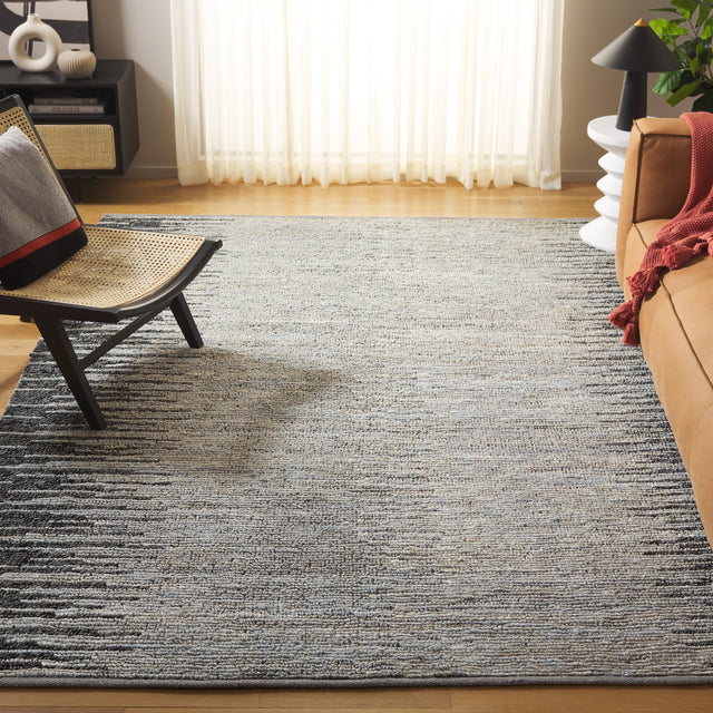 Safavieh Natural Fiber Nf953L Light Blue/Black Rug.