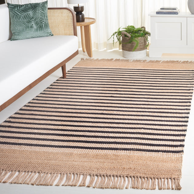 Safavieh Natural Fiber Nfb325Z Natural/Black Rug.