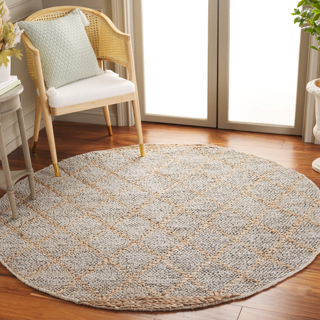 Safavieh Natural Fiber Nfb475G Grey/Natural Rug.