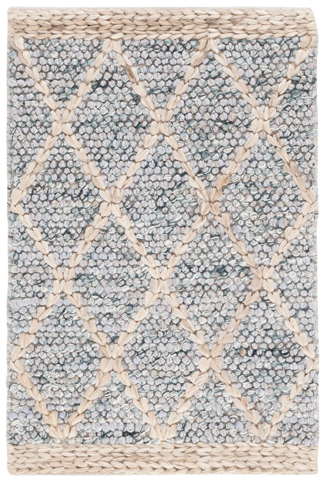 Safavieh Natural Fiber Nfb475M Light Blue/Natural Rug.