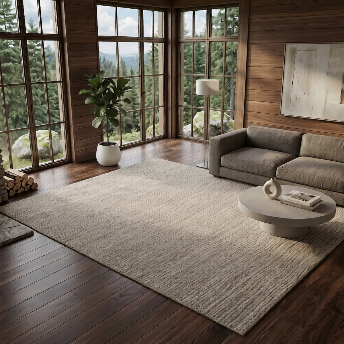 Amer Nimbus NIM-3 Beige area rug - lifestyle view