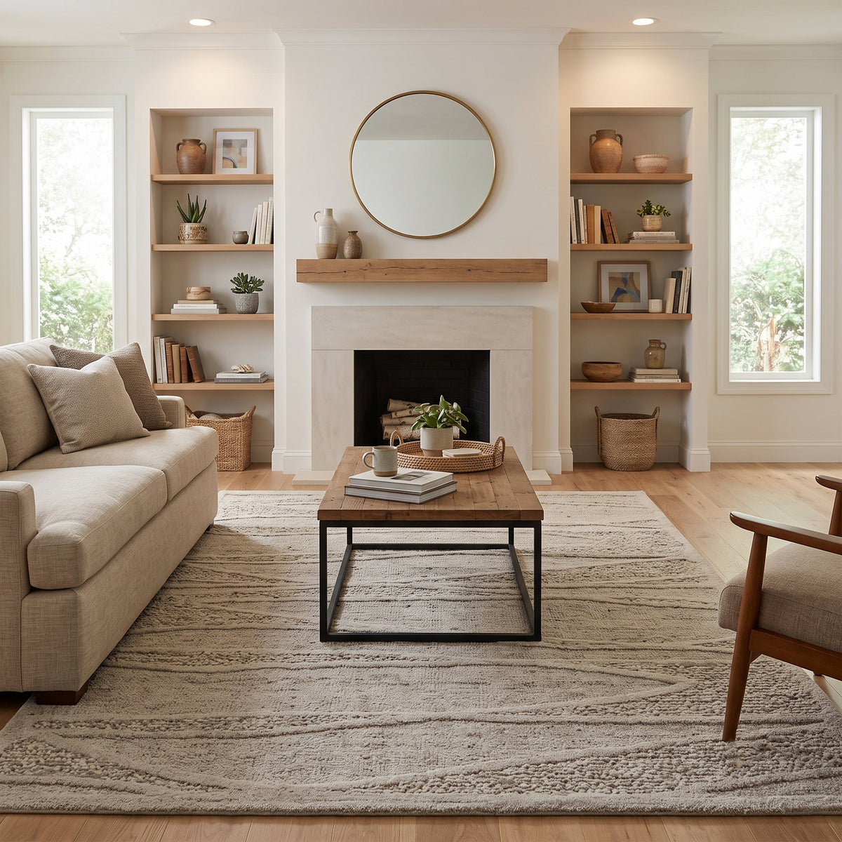 Amer Nimbus NIM-8 Beige area rug - lifestyle view