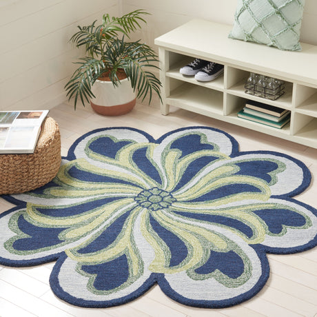 Safavieh Novelty Nov107N Navy/Green Rug.