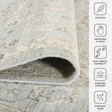 Amer Nuit Arabe NUI-134 Ice Blue area rug - infographic view
