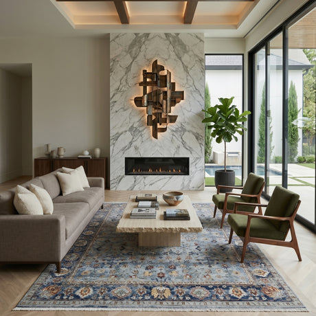 Amer Nuit Arabe NUI-60 Carolina / Indigo area rug - lifestyle view