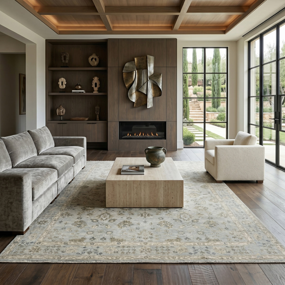Amer Nuit Arabe NUI-6 Ice Blue area rug - lifestyle view