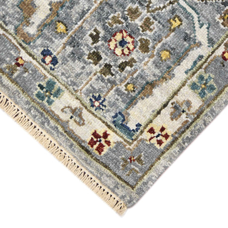 Amer Nuit Arabe NUI-74 Deep Silver area rug - corner view