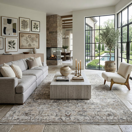 Amer Nuit Arabe NUI-88 Medium Gray area rug - lifestyle view