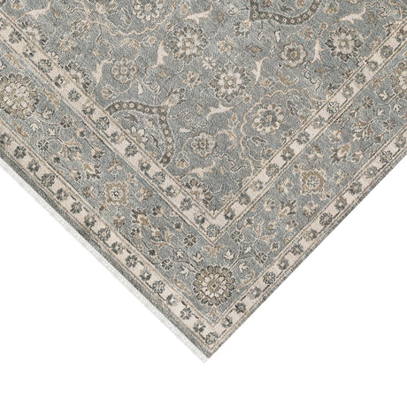 Amer Nuit Arabe NUI-129 Ice Blue area rug - corner view