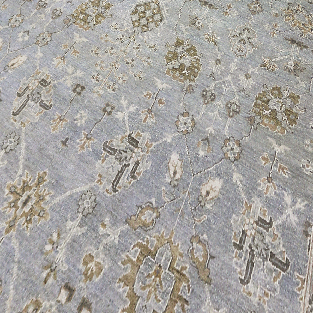 Amer Nuit Arabe NUI-134 Ice Blue area rug - close-up view