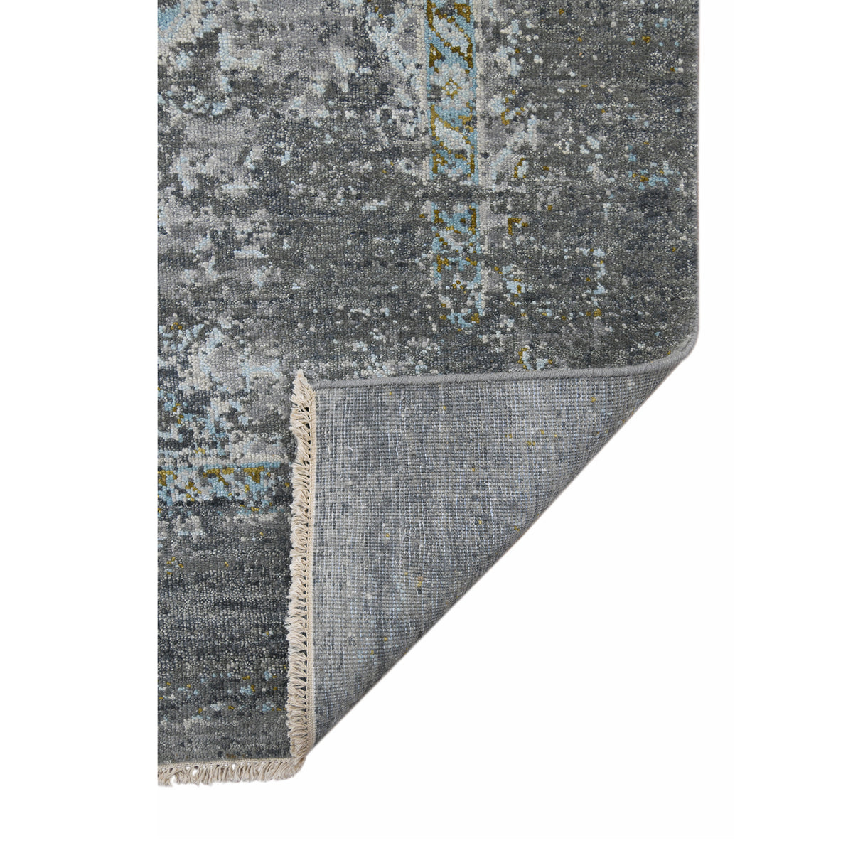 Amer Nuit Arabe NUI-22 Silver Sand area rug - back view