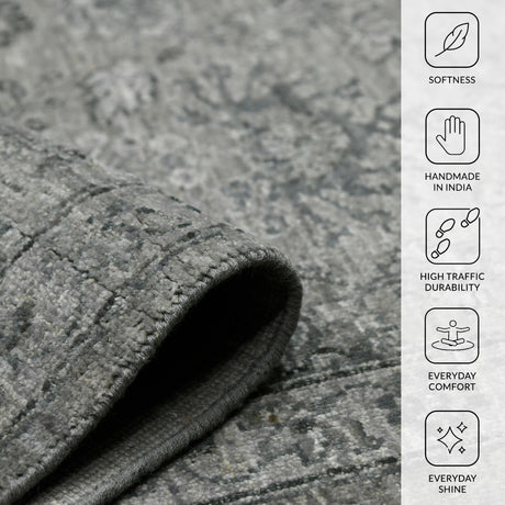 Amer Nuit Arabe NUI-5 Linen area rug - infographic view
