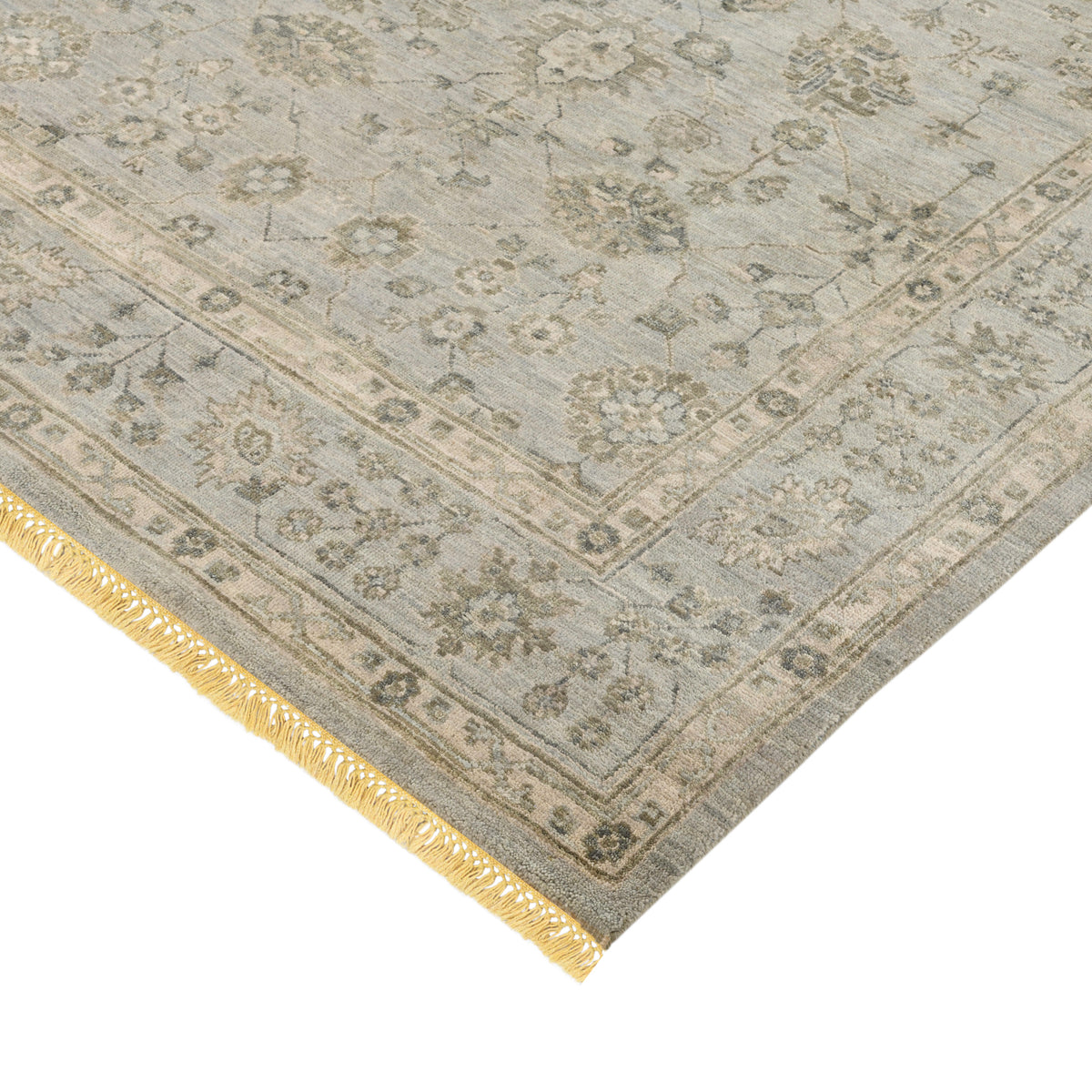 Amer Nuit Arabe NUI-6 Ice Blue area rug - corner view