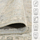 Amer Nuit Arabe NUI-6 Ice Blue area rug - infographic view
