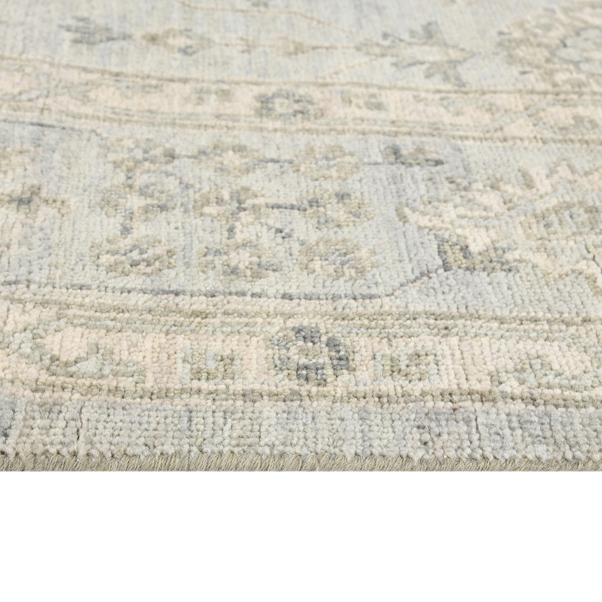 Amer Nuit Arabe NUI-6 Ice Blue area rug - profile view
