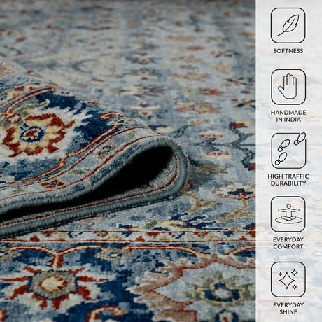 Amer Nuit Arabe NUI-60 Carolina / Indigo area rug - infographic view