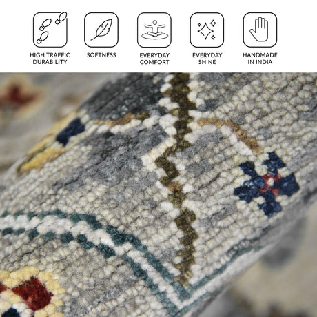 Amer Nuit Arabe NUI-74 Deep Silver area rug - infographic view