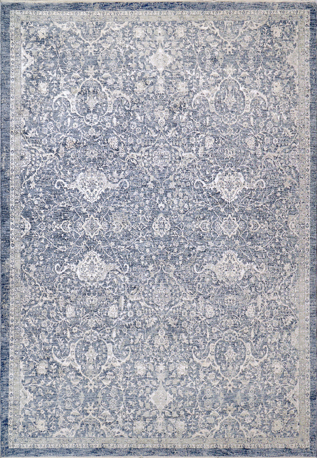 Dynamic Rugs Octo 6907 Power Loomed Traditional Navy/Ivory Rug