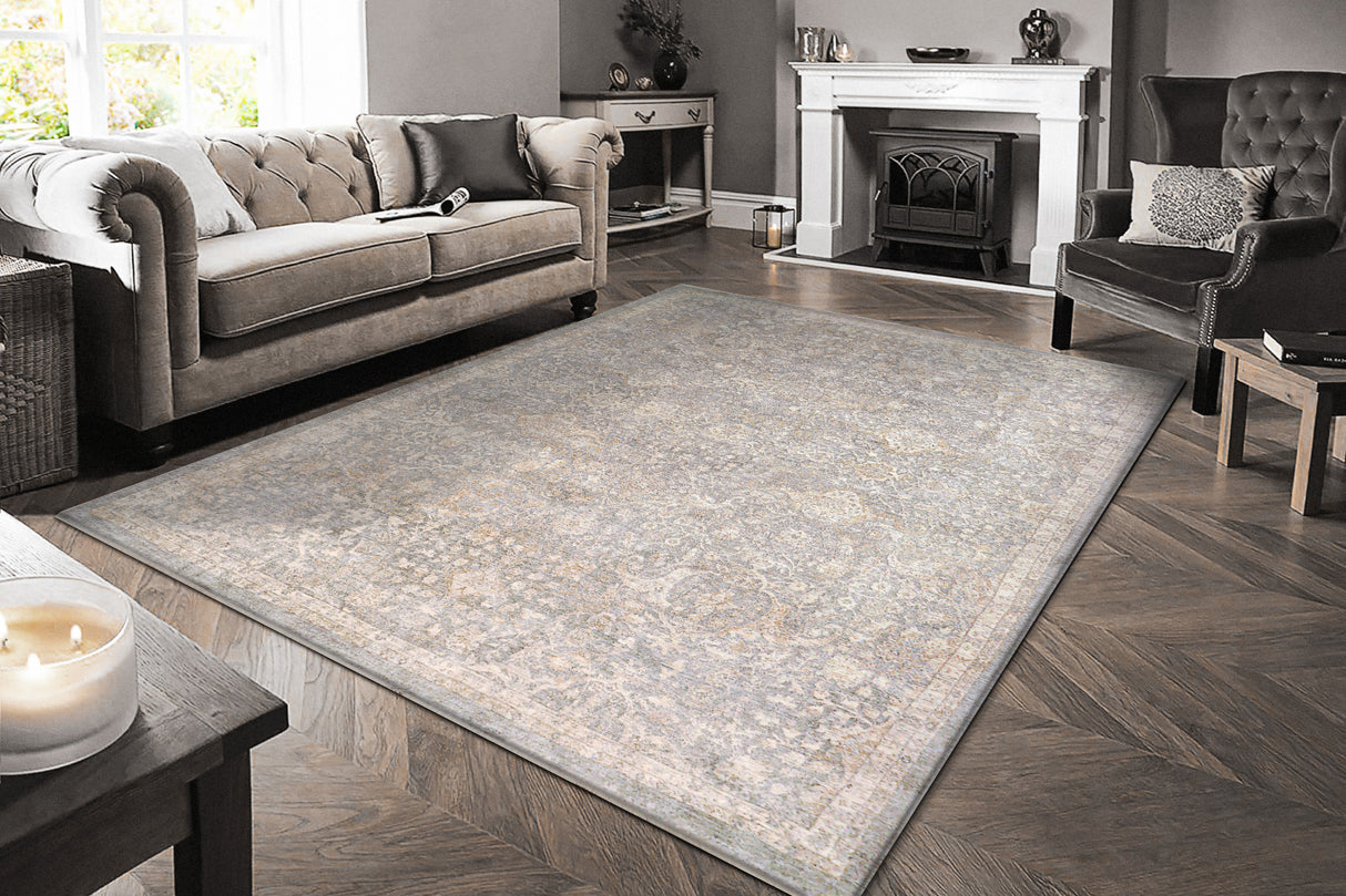 Dynamic Rugs Octo 6907 Power Loomed Traditional Grey/Beige Rug