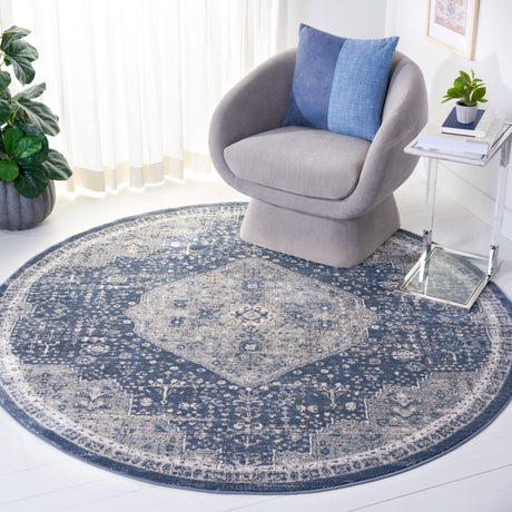 Safavieh Oregon Ore858N Navy/Ivory Rug.