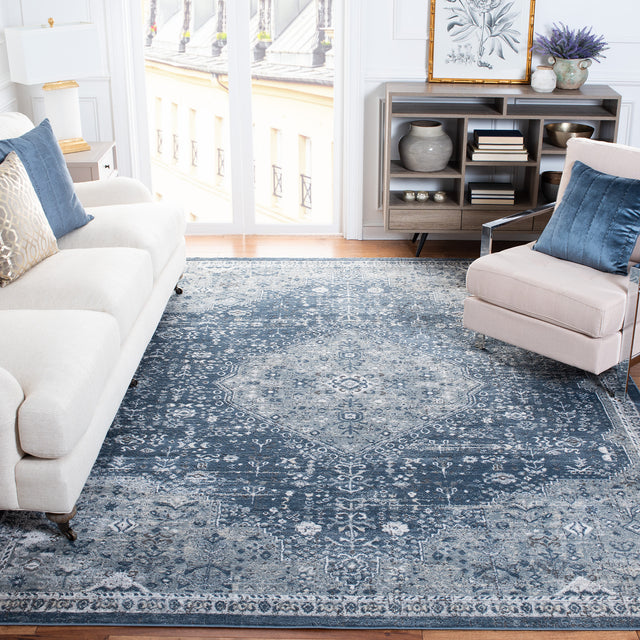 Safavieh Oregon Ore858N Navy/Ivory Rug.