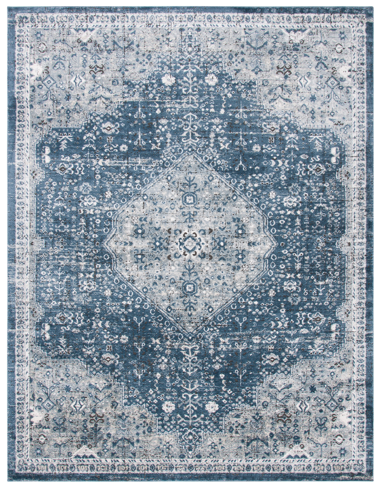 Safavieh Oregon Ore858N Navy/Ivory Rug.