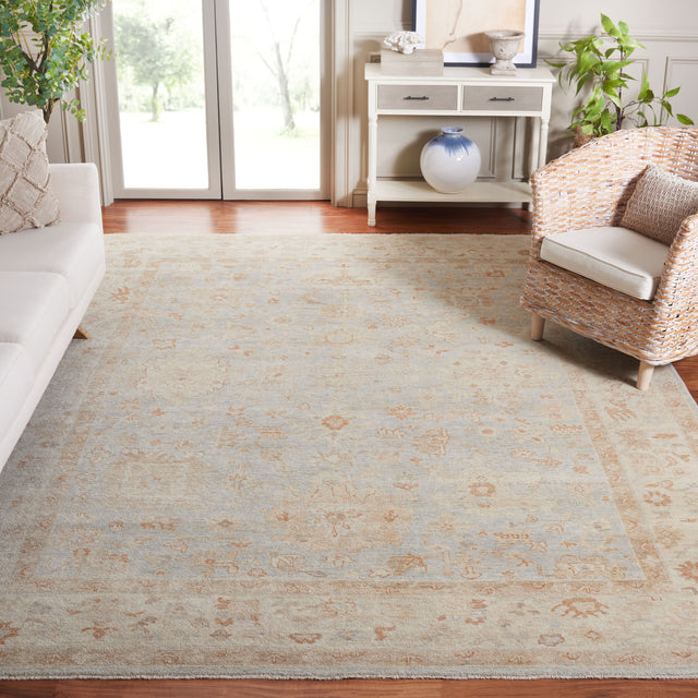 Safavieh Oushak Osh655M Light Blue/Beige Rug.