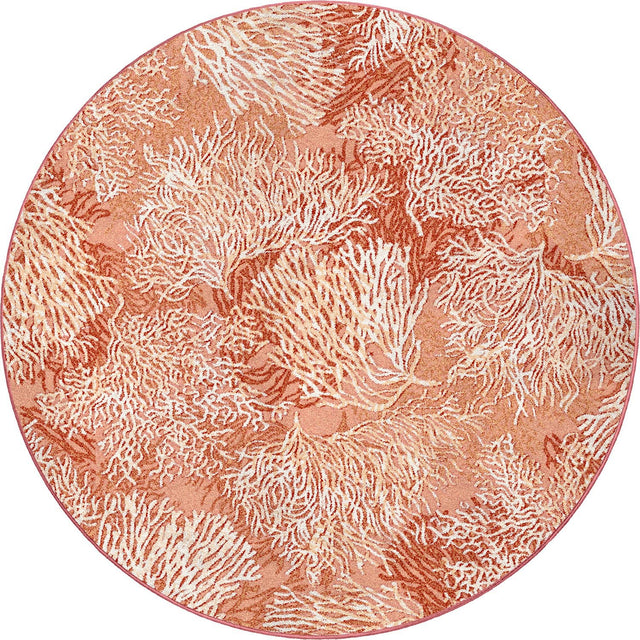 American Dakota Oceanic Blooms Coral Rug