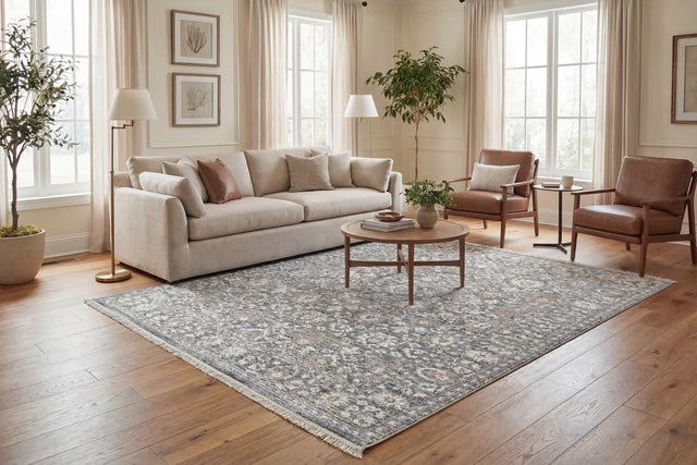 Dynamic Rugs Patara 10566 Power Loomed Traditional Dark Grey/Silver Rug