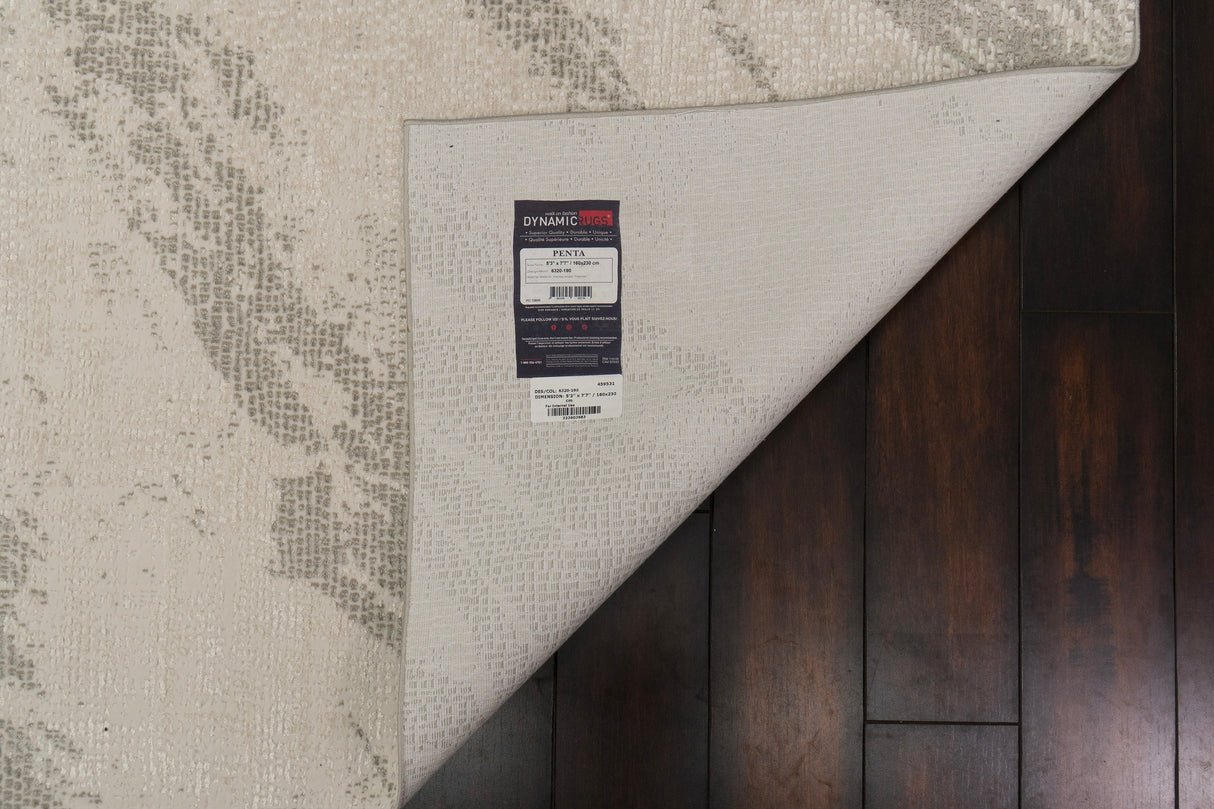 Dynamic Rugs Penta 6320 Power Loomed Modern Cream/Ivory Rug