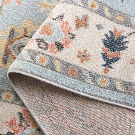 Safavieh Phoenix Phx562J Light Blue/Ivory Grey Rug.