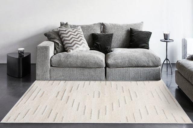 Dynamic Rugs Pike 11202 Power Loomed Modern Ivory/Beige Rug - room scene