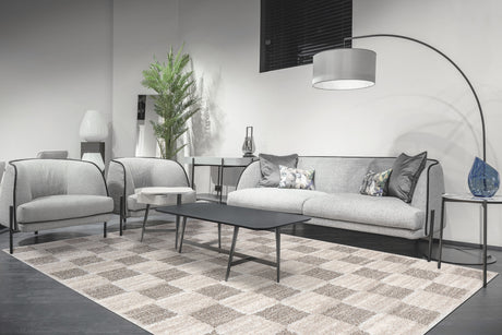 Dynamic Rugs Pike 11203 Power Loomed Modern Ivory/Grey Rug