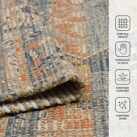 Amer Prairie PRE-2 Denim / Orange area rug - infographic view