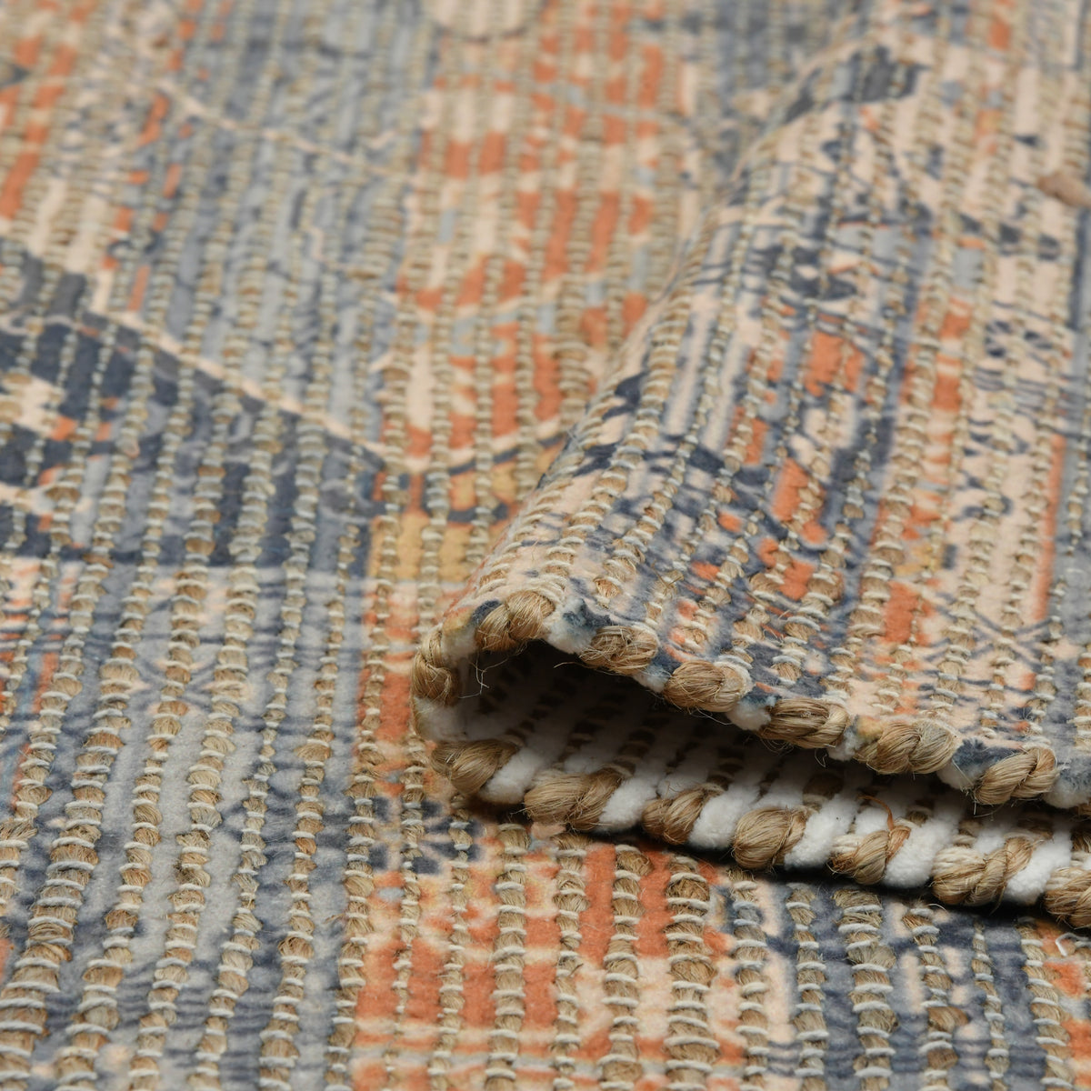 Amer Prairie PRE-2 Denim / Orange area rug - rolled view
