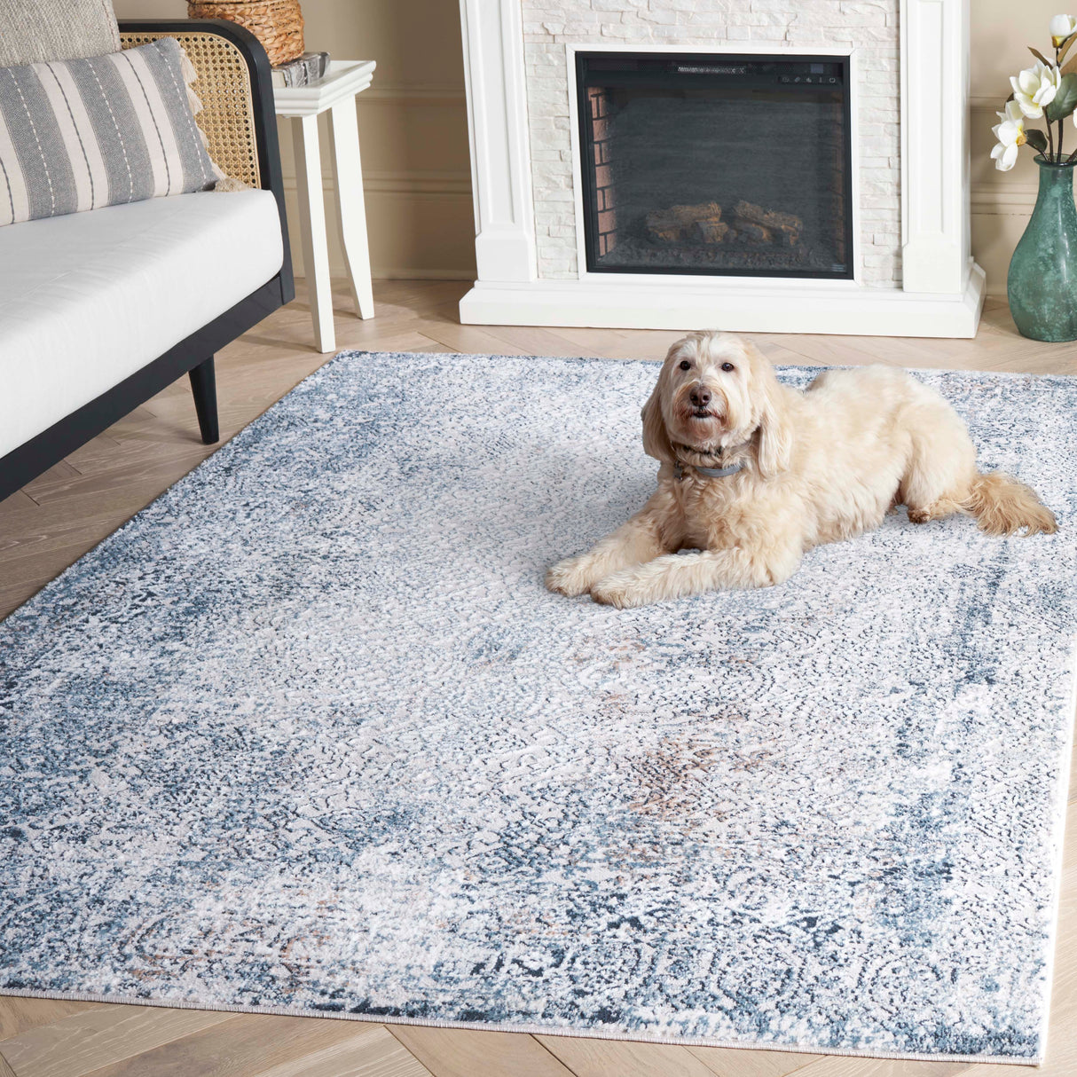 Safavieh Parker Prk118M Blue/Taupe Rug.