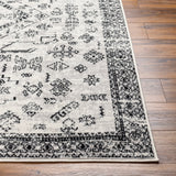 Surya Pisa Pss-2366 Light Gray, Medium Gray, Black Rug.