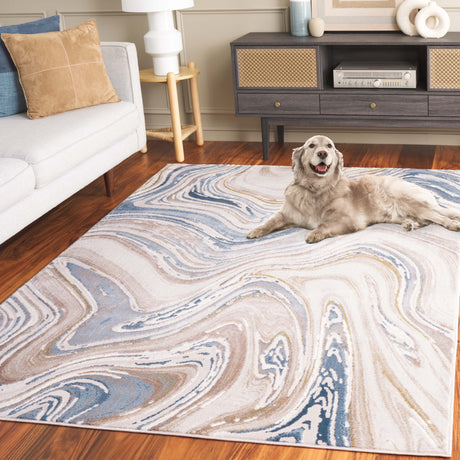 Safavieh Prestige Pte108B Beige/Blue Rug.