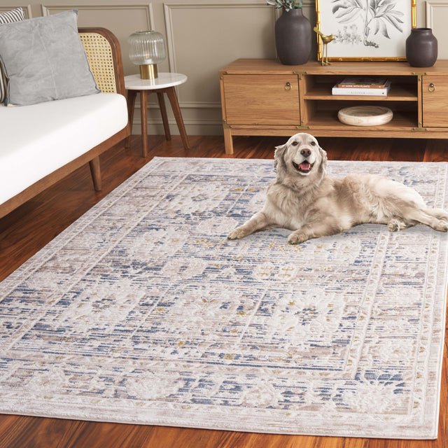 Safavieh Prestige Pte110B Beige/Blue Rug.