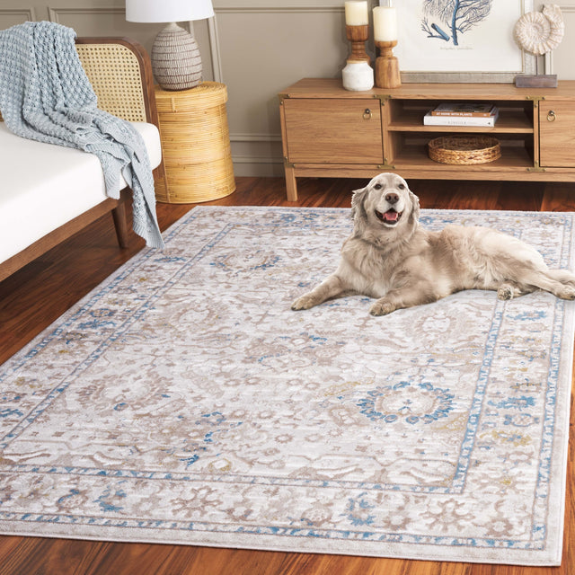 Safavieh Prestige Pte118B Beige/Blue Rug.