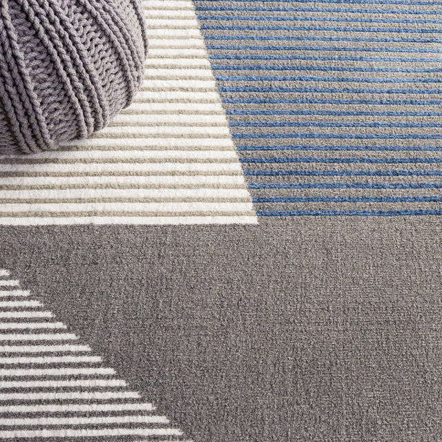 Safavieh Pyramid Pyr220A Ivory/Grey Navy Rug.