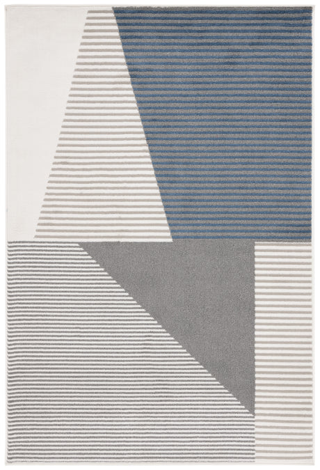 Safavieh Pyramid Pyr220A Ivory/Grey Navy Rug.