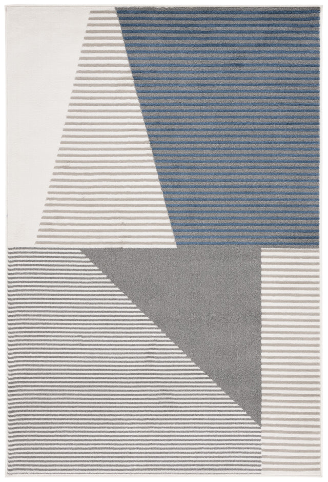Safavieh Pyramid Pyr220A Ivory/Grey Navy Rug.