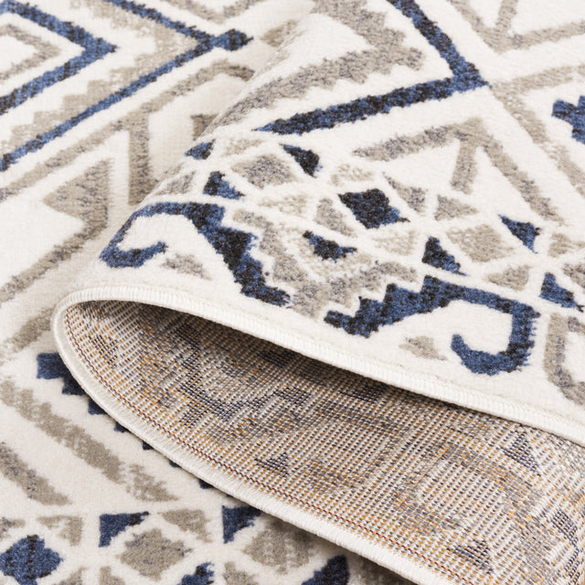 Safavieh Pyramid Pyr221A Ivory/Grey Navy Rug.