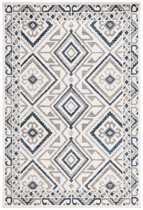 Safavieh Pyramid Pyr221A Ivory/Grey Navy Rug.