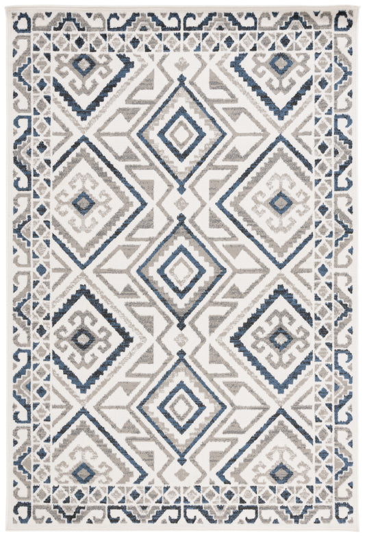 Safavieh Pyramid Pyr221A Ivory/Grey Navy Area Rug