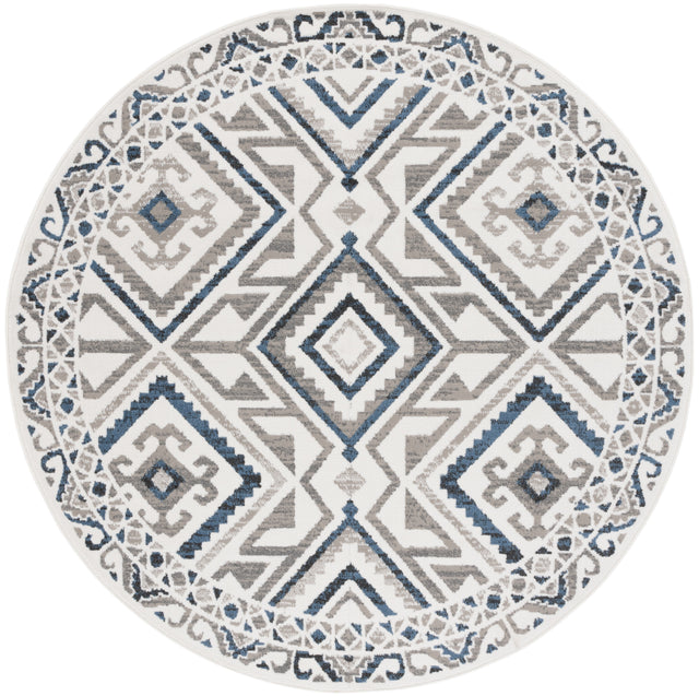 Safavieh Pyramid Pyr221A Ivory/Grey Navy Rug.