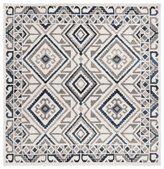 Safavieh Pyramid Pyr221A Ivory/Grey Navy Rug.